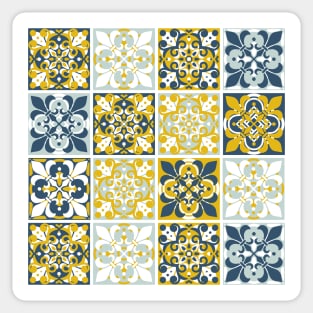 Blue Portuguese Tiles Pattern Sticker
